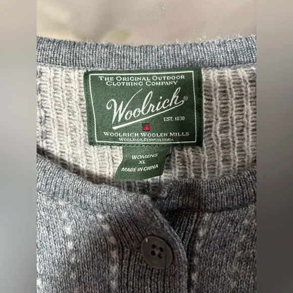 NWT Woolrich XL Fairisle Knit Henley Wool Blend Sweater Dress - Picture 2 of 7